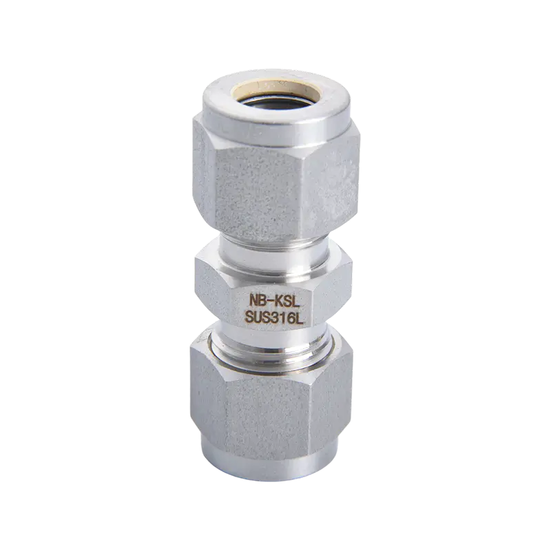 316L hindi kinakalawang na asero compression umaangkop tuwid na connector