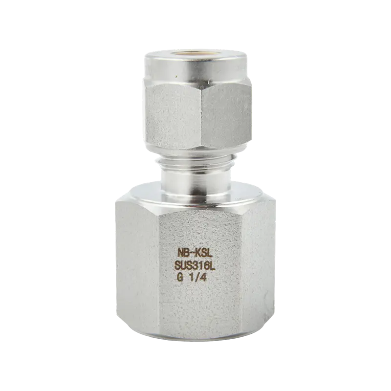 316L Stainless Steel Compression fitting pressure gauge connector
