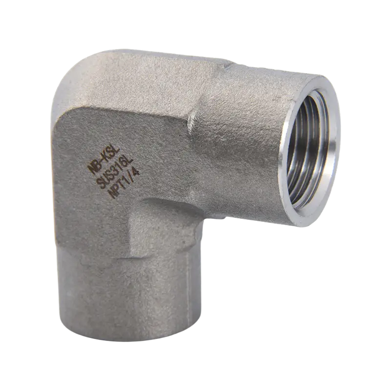 Dobleng panlabas na thread na right angle connector
