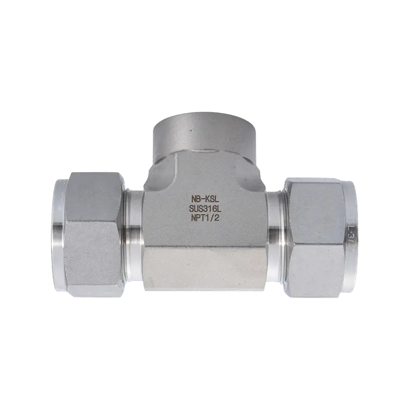 316L Stainless Steel Compression na angkop sa panloob na thread branch tee