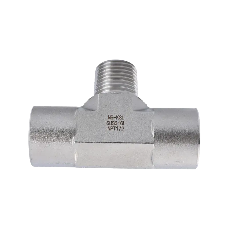 Panloob at panlabas na thread tee connector