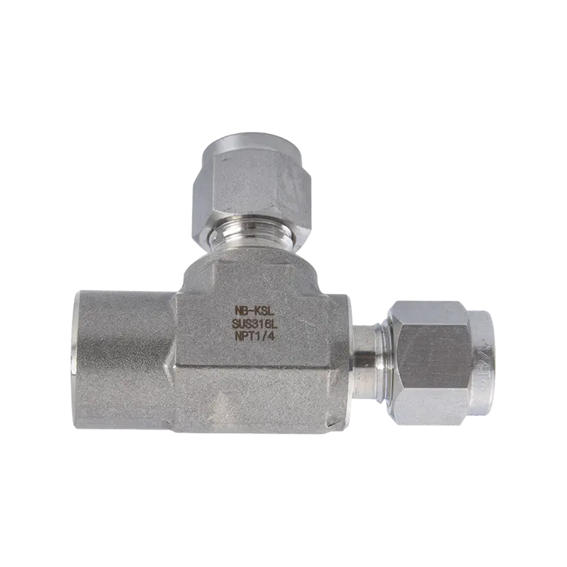 316L Stainless Steel Compression na umaangkop sa panloob na thread side tee