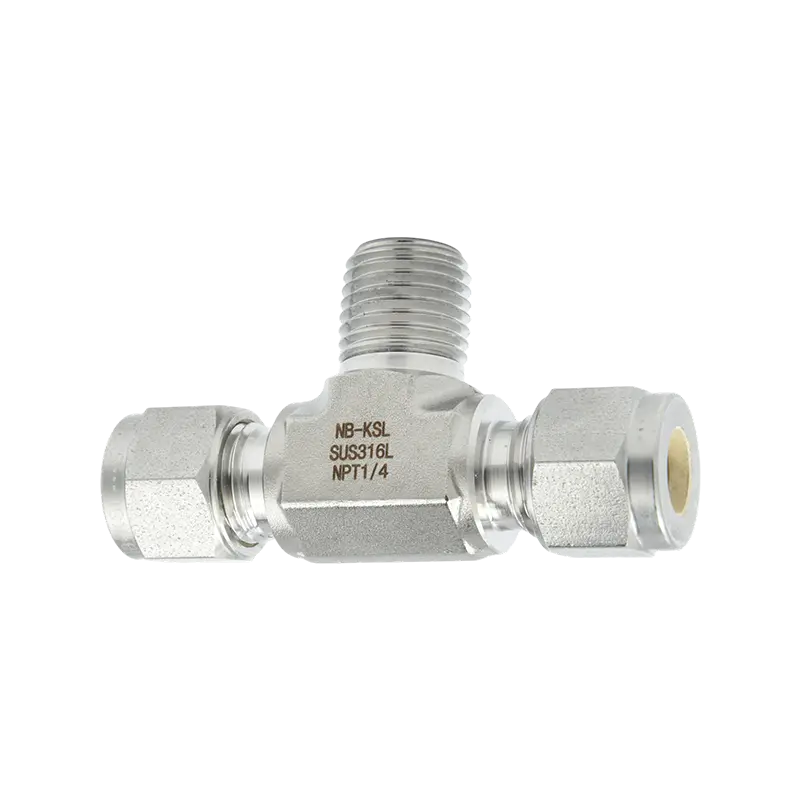 316L Stainless Steel Compression na angkop sa panlabas na thread branch tee